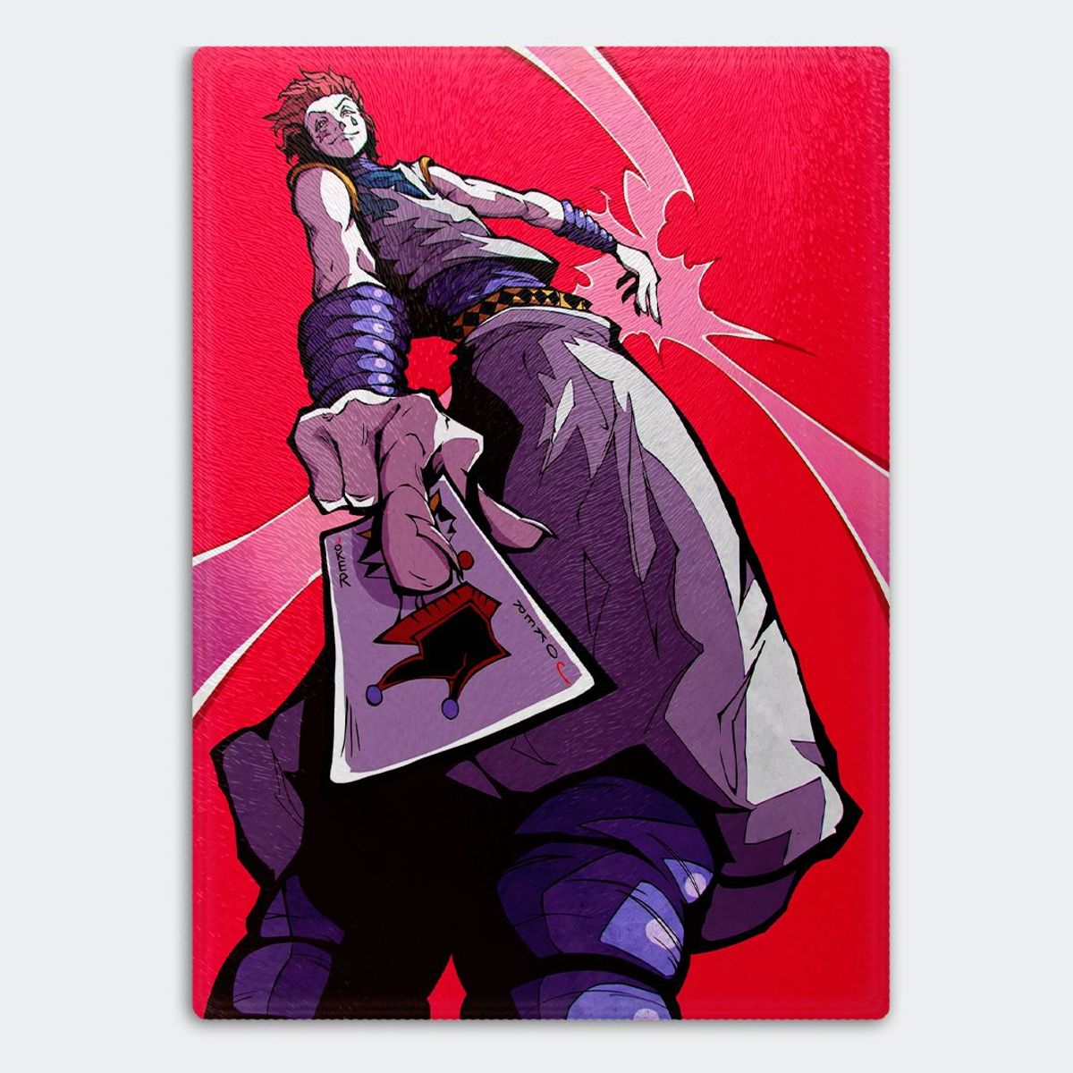 GENERICO - Tabla para picar Artisticat - Diseño Hisoka Joker Card - 28,5x39 cm