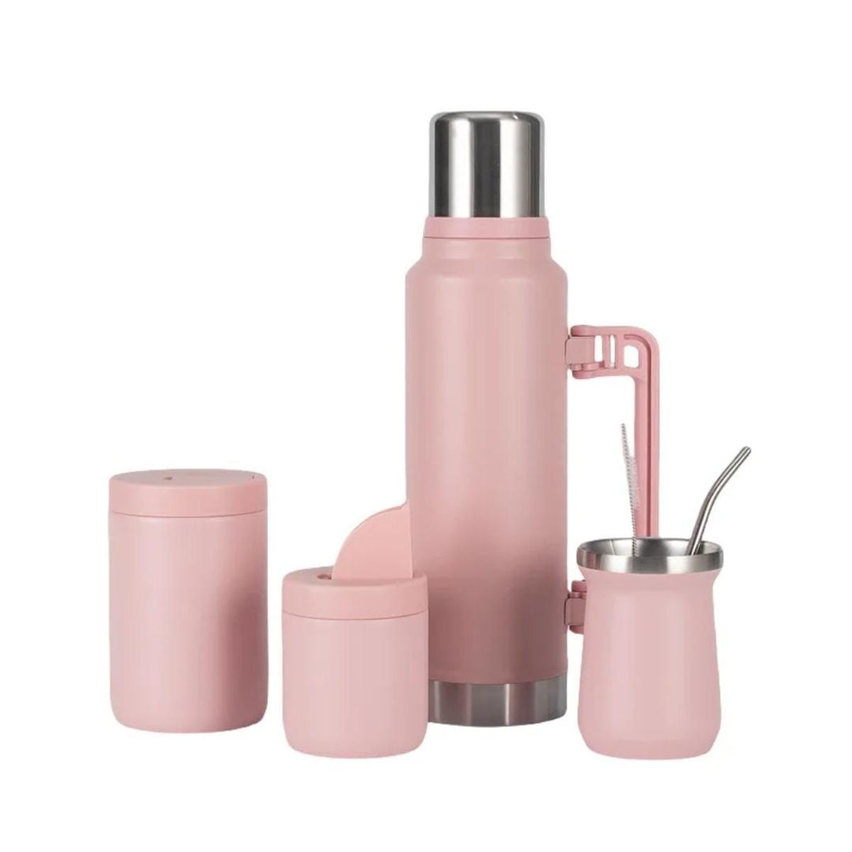 GENERICO - Set Matero Térmico Acero Inoxidable 4 Piezas