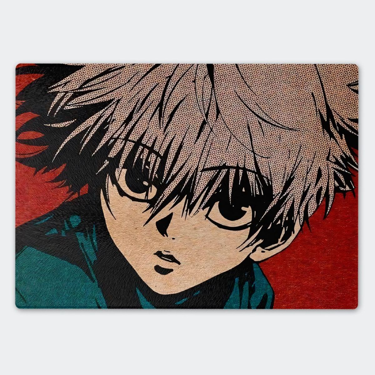 GENERICO - Tabla para picar Artisticat - Diseño Killua Zoldyck Vintage Texture - 20x28 cm