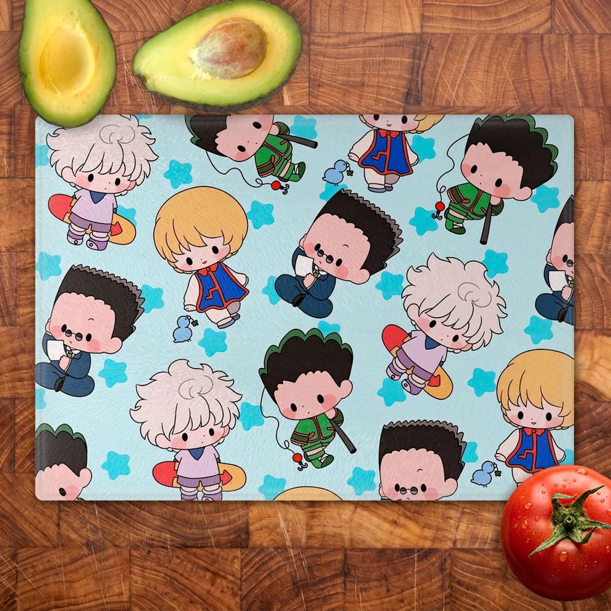 GENERICO - Tabla para picar Artisticat - Diseño Hunter x Hunter Chibi Stars - 20x28 cm