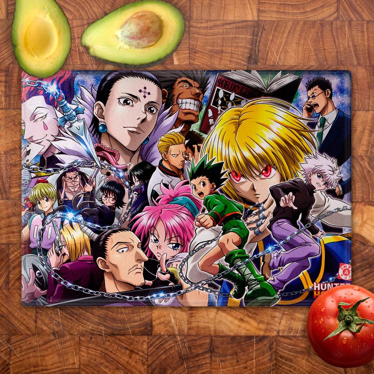 GENERICO - Tabla para picar Artisticat - Diseño Hunter x Hunter Yorknew All-Stars - 28,5x39 cm