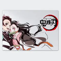 GENERICO - Tabla para picar Artisticat - Diseño Tanjiro y Nezuko Vínculo - 28,5x39 cm