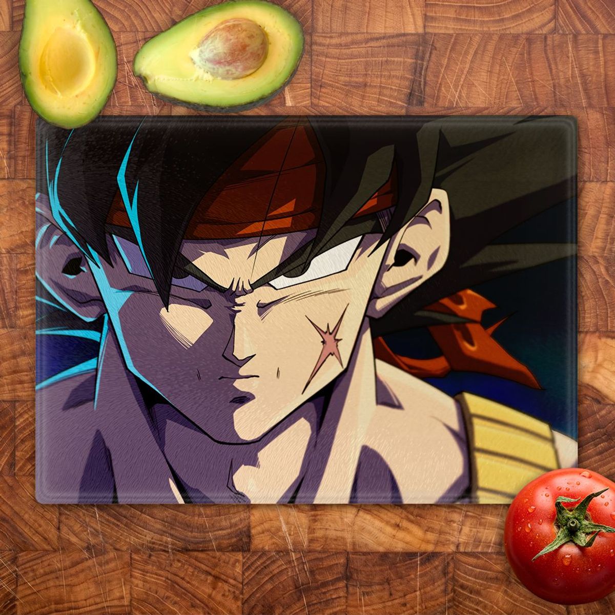 GENERICO - Tabla para picar Artisticat - Diseño Bardock Saiyan Pride - 28,5x39 cm