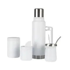 GENERICO - Set Matero Térmico Acero Inoxidable 4 Piezas