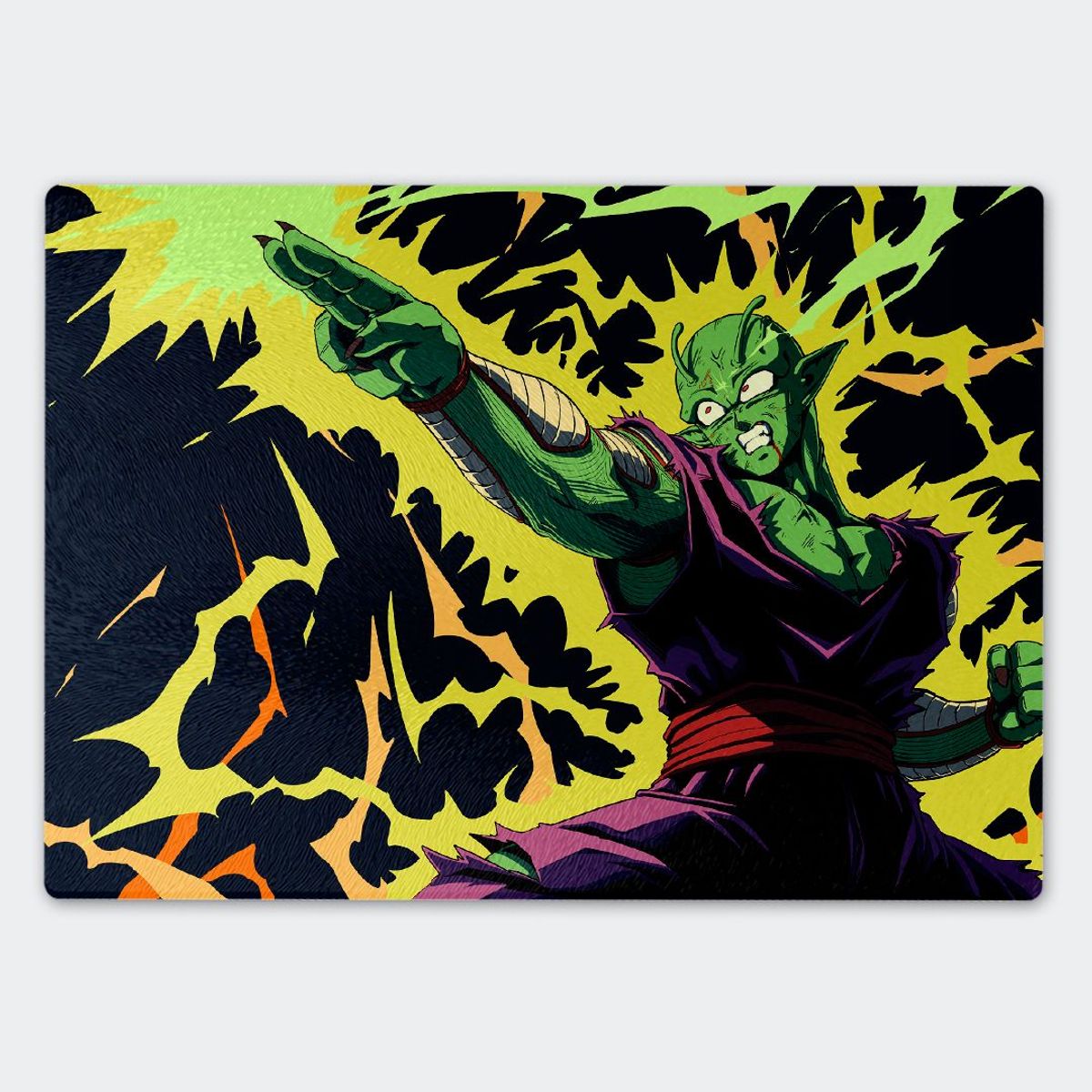 GENERICO - Tabla para picar Artisticat - Diseño Piccolo Makankosappo Blast - 28,5x39 cm