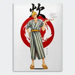 GENERICO - Tabla para picar Artisticat - Diseño Sanji Wano Ronin - 28,5x39 cm