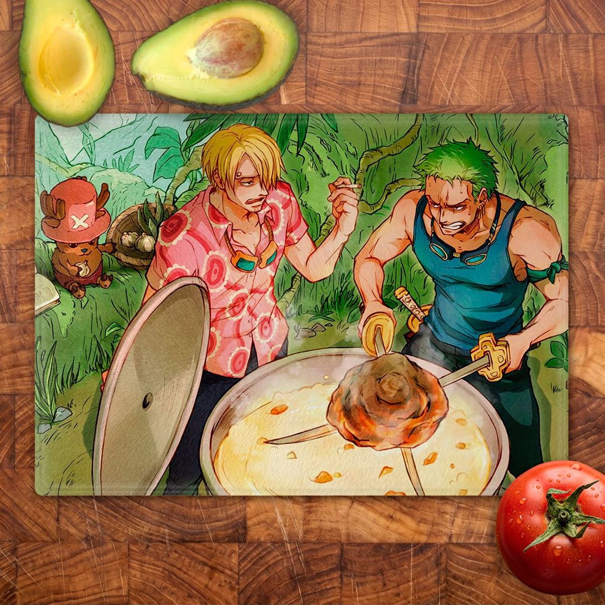 GENERICO - Tabla para picar Artisticat - Diseño Banquete en Little Garden - 20x28 cm