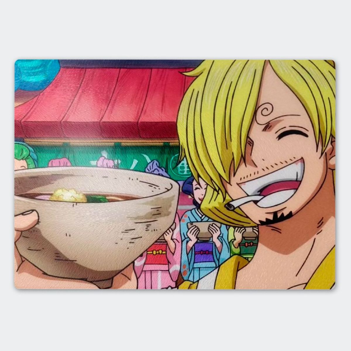 GENERICO - Tabla para picar Artisticat - Diseño Sanji Soba de Wano - 20x28 cm