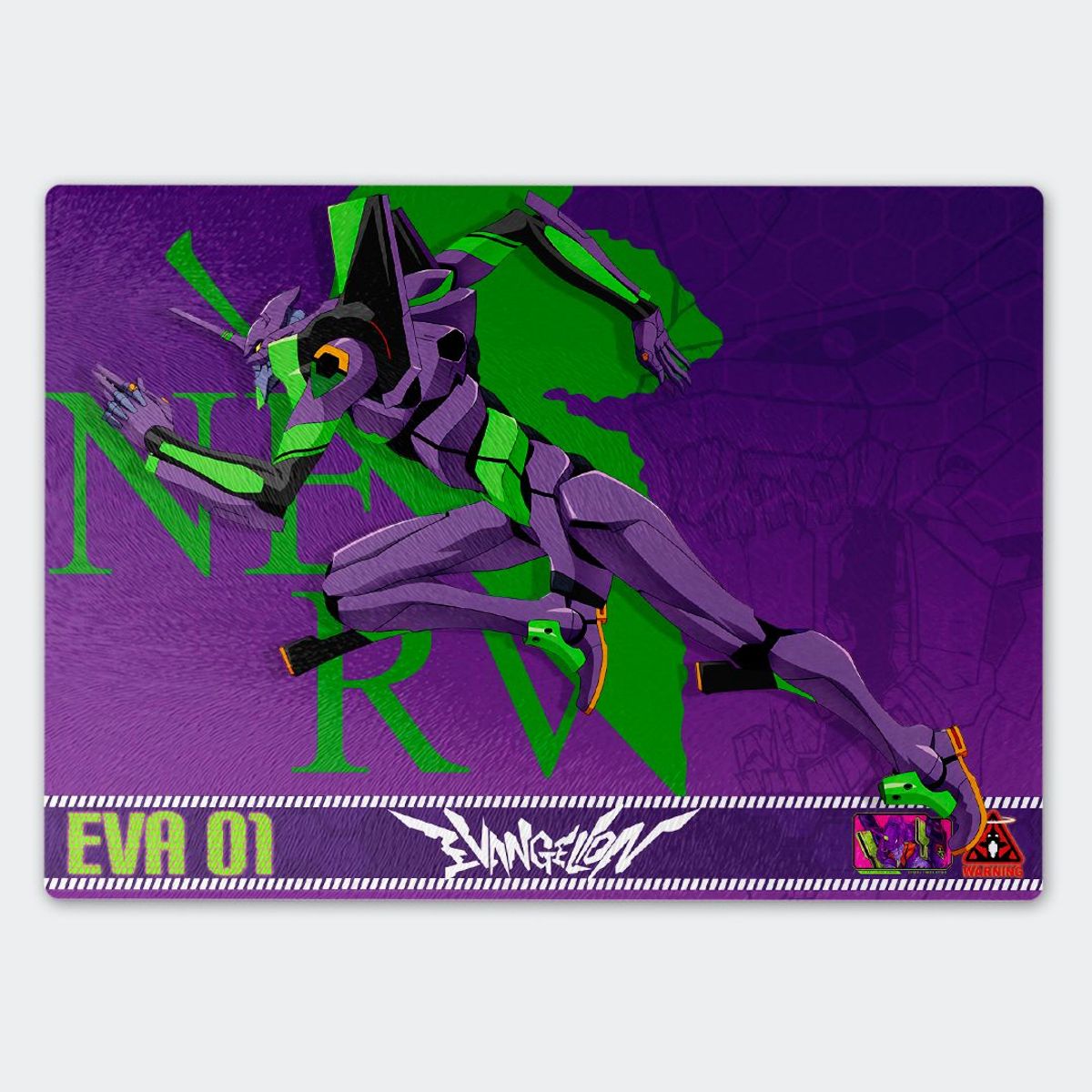 GENERICO - Tabla para picar Artisticat - Diseño Evangelion Eva 01 Action - 28,5x39 cm