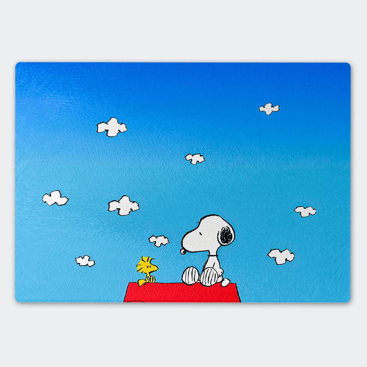 GENERICO - Tabla para picar Artisticat - Diseño Snoopy & Woodstock Infinite Sky - 20x28 cm