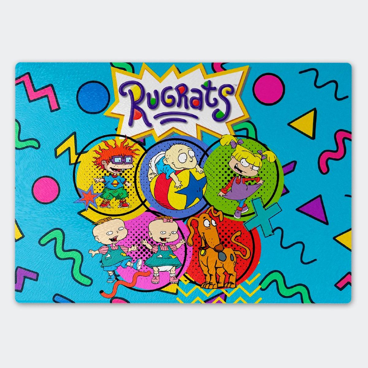 GENERICO - Tabla para picar Artisticat - Diseño Rugrats Retro 90s - 20x28 cm