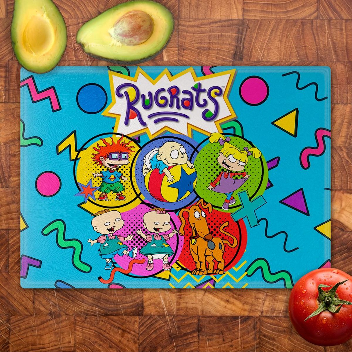 GENERICO - Tabla para picar Artisticat - Diseño Rugrats Retro 90s - 20x28 cm