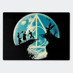 GENERICO - Tabla para picar Artisticat - Diseño Reliquias de la Muerte Silueta - 20x28 cm