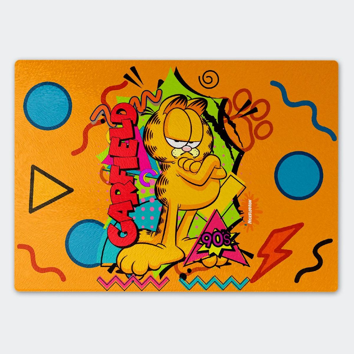GENERICO - Tabla para picar Artisticat - Diseño Garfield Retro 90s - 20x28 cm