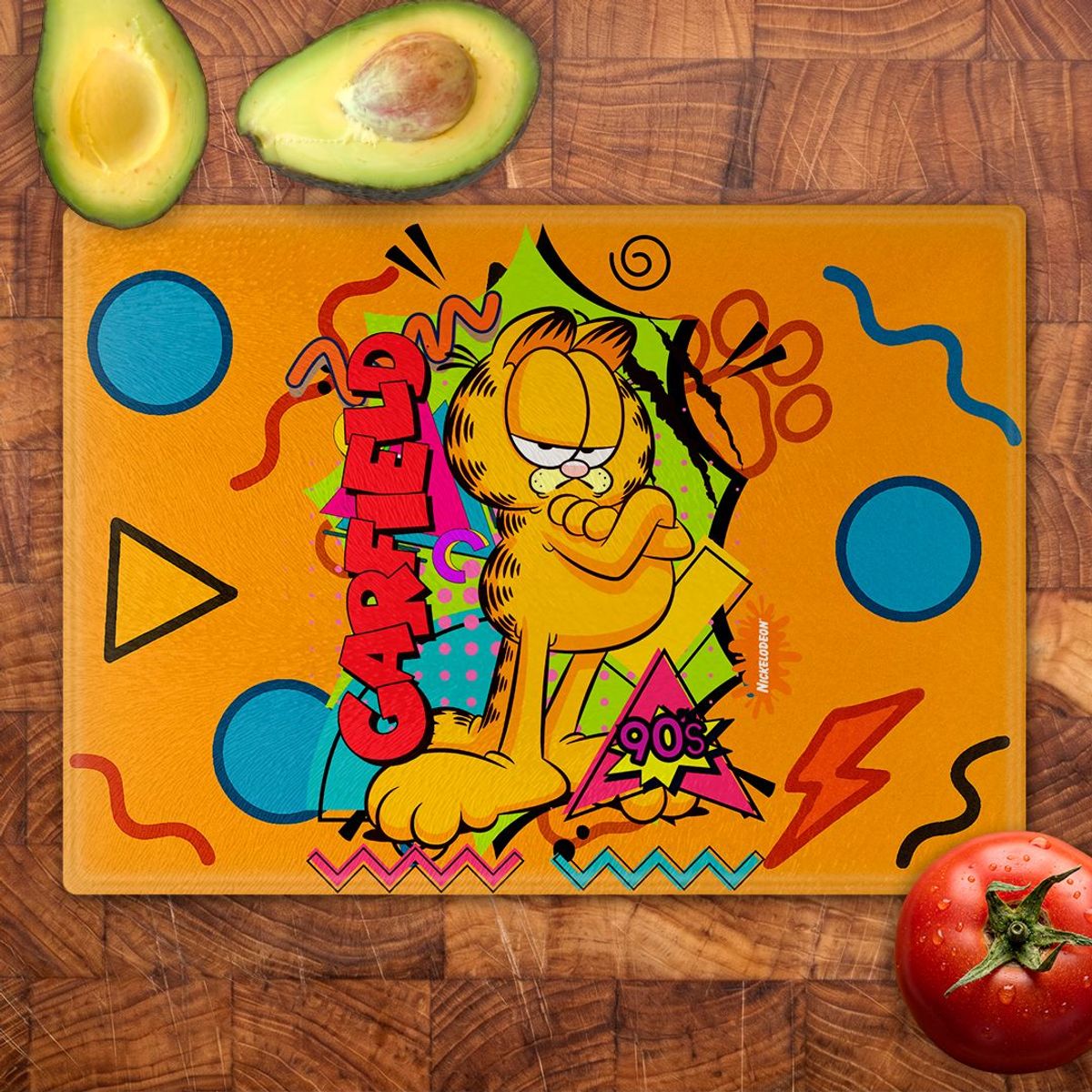 GENERICO - Tabla para picar Artisticat - Diseño Garfield Retro 90s - 20x28 cm