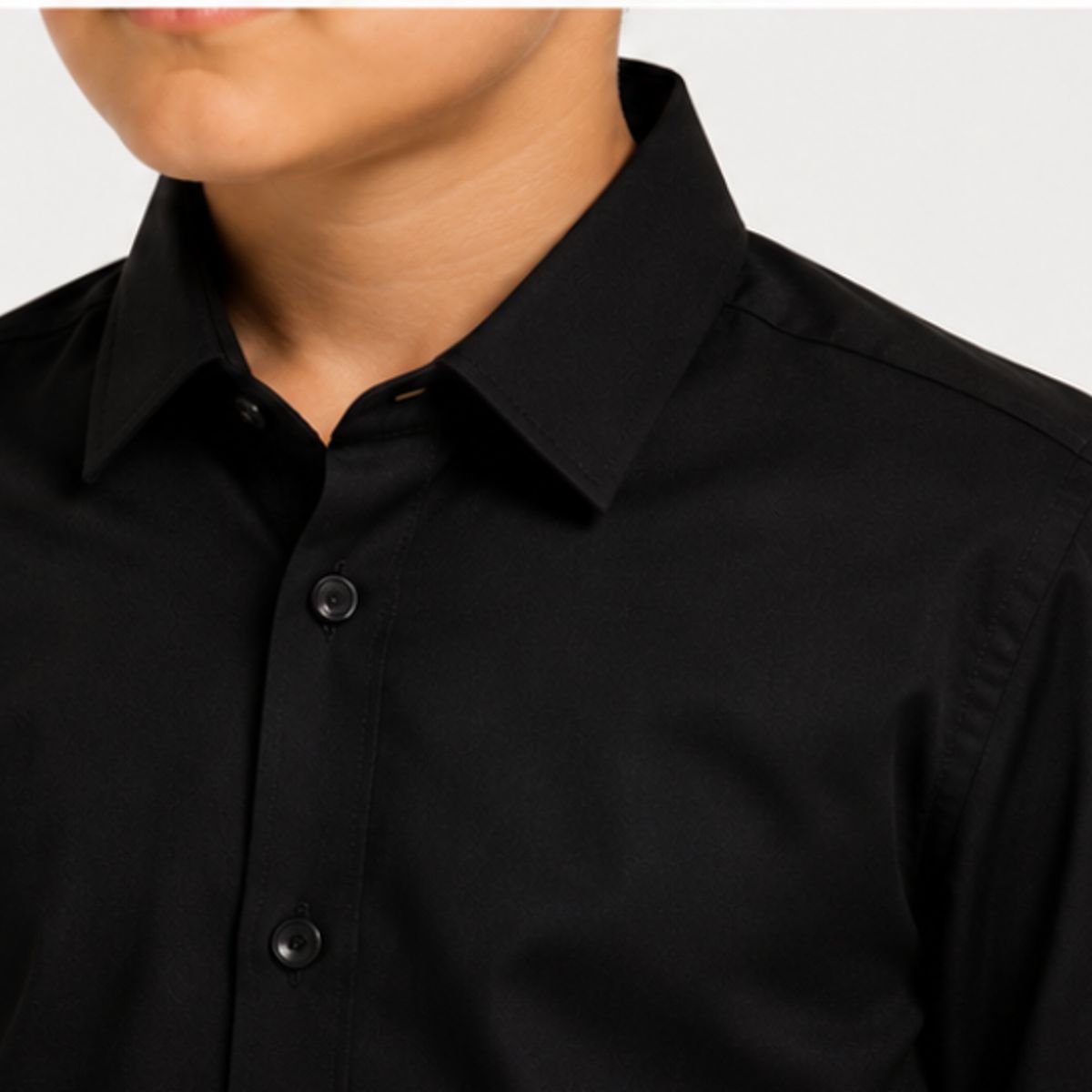 XPRESS RECHARGE - Camisa blanca de vestir para niño manga larga Elegante y cómoda