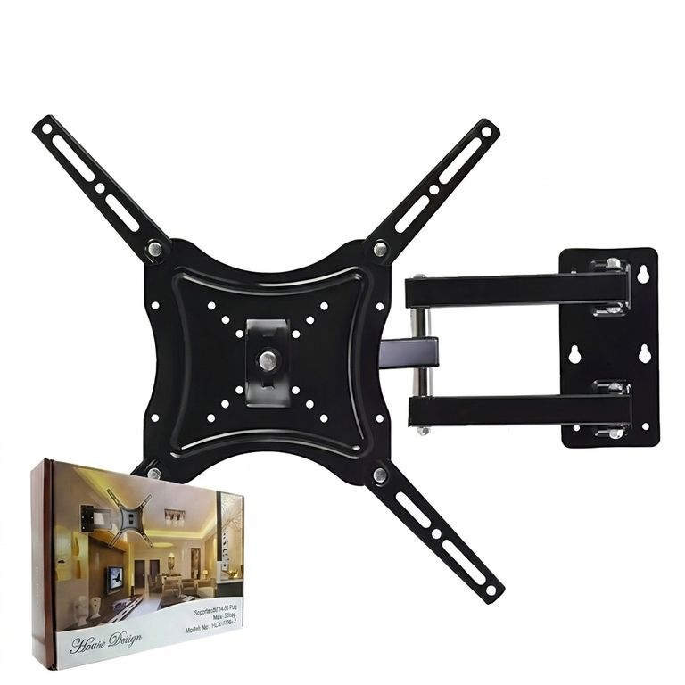 GENERICO Soporte Para Televisor Tv Brazo Articulado 14-55 Pulgadas Pared 50kg Negro