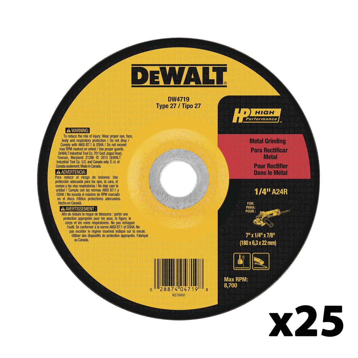 DEWALT - D. CORTE METAL PREMIUM DW 180x2.4mm