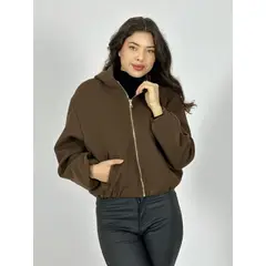 ENIGMATICA BOUTIQUE - Chaqueta Bomber Corta con Gorro