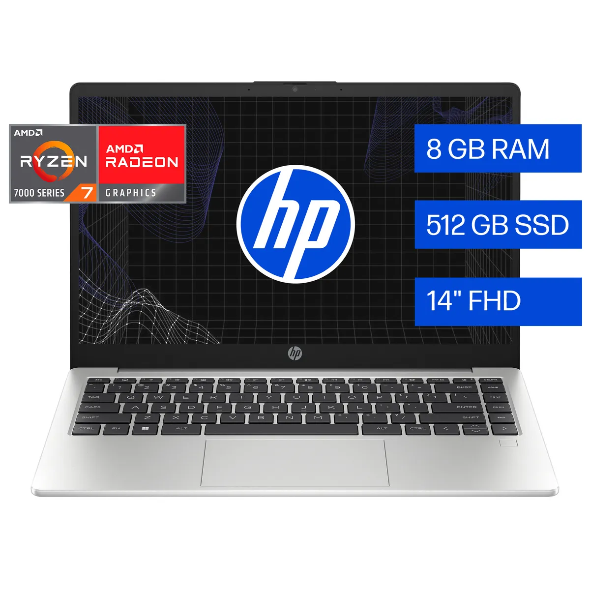 HP - Notebook HP 245 G10 AMD Ryzen 7 8GB RAM 512GB SSD 14" Windows 11 Home