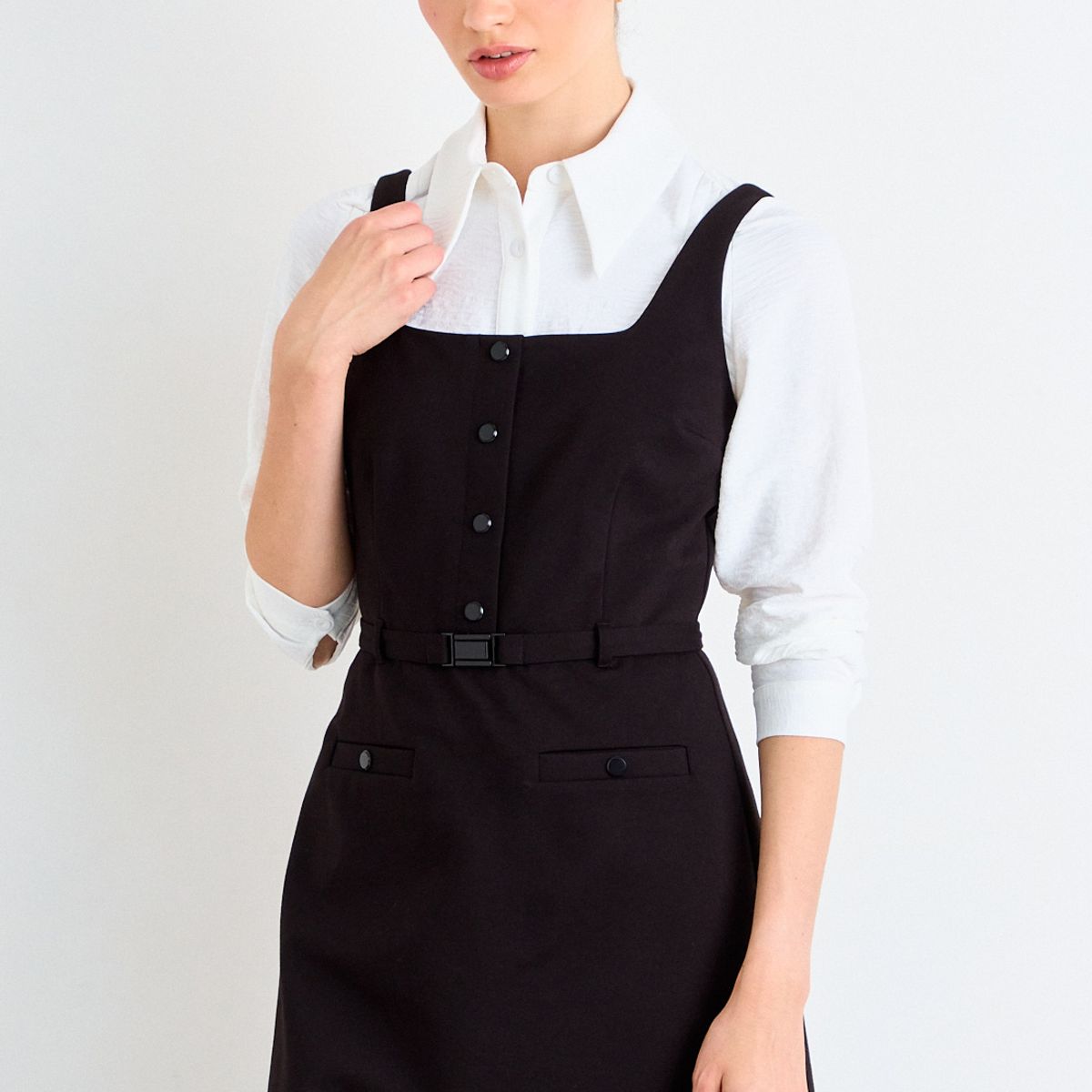 IO - Vestido Liso Mujer Negro Io