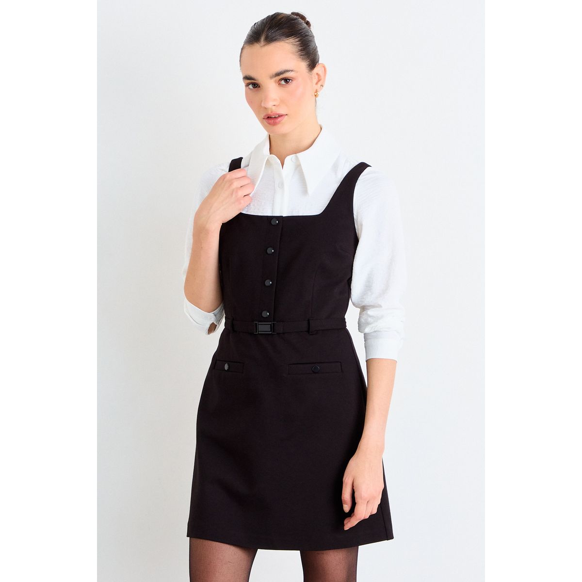 IO - Vestido Liso Mujer Negro Io