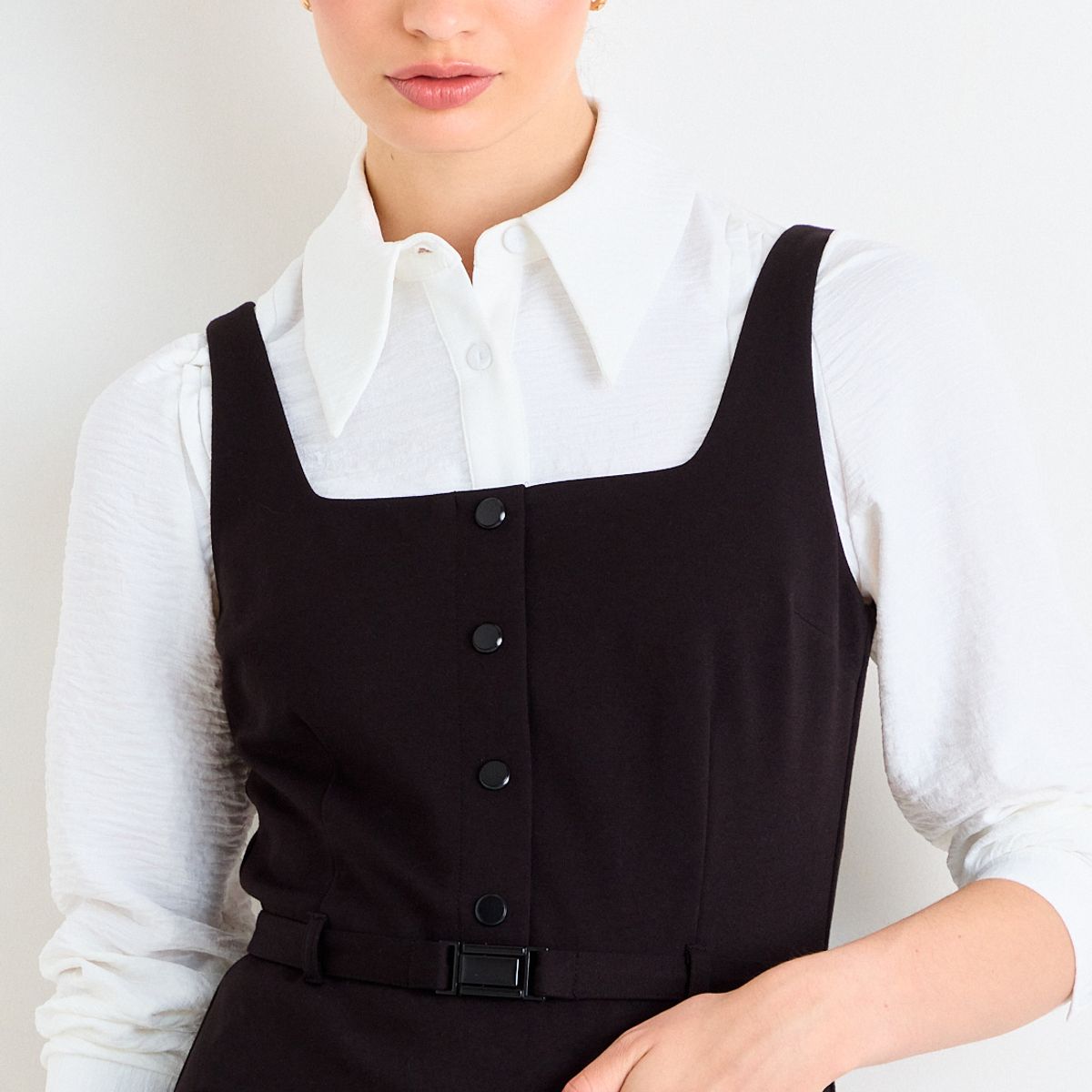 IO - Vestido Liso Mujer Negro Io