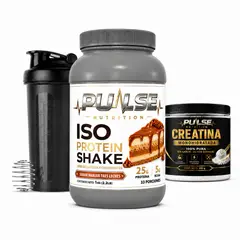 PULSE - PACK PROTEINA ISO SHAKE 2.2LB MANJAR TRES LECHES +CREATINA SIN SABOR 300GR + SHAKER- NUTRITION