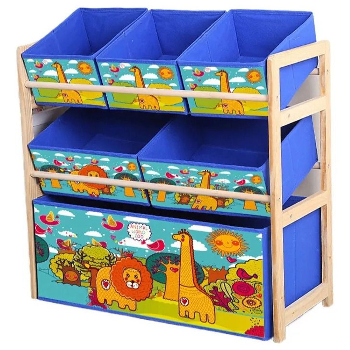 EVERSO - Estante Organizador Juguetes De 3 Niveles 64x60x28.5cm