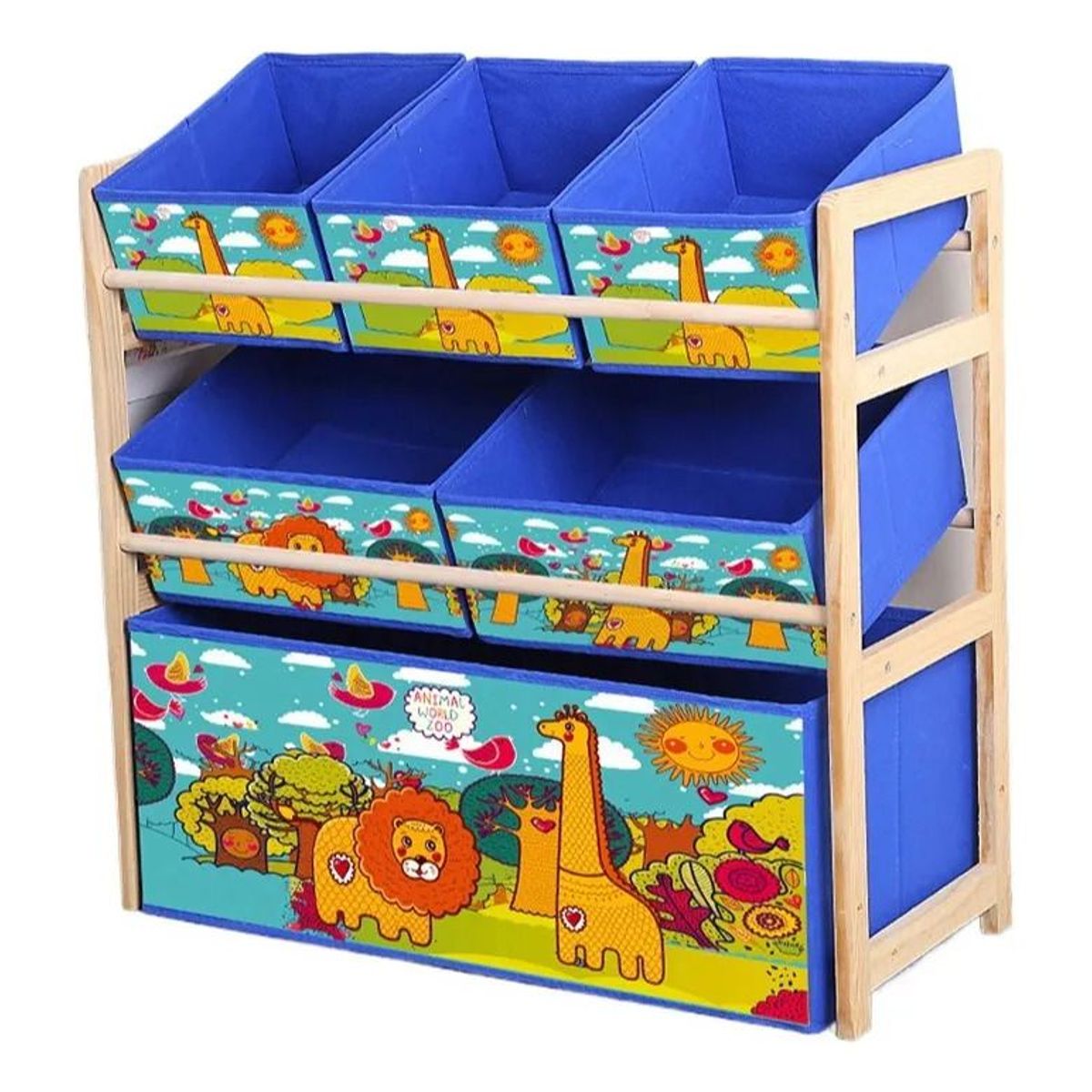EVERSO - Estante Organizador Juguetes De 3 Niveles 64x60x28.5cm