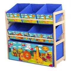 EVERSO - Estante Organizador Juguetes De 3 Niveles 64x60x28.5cm