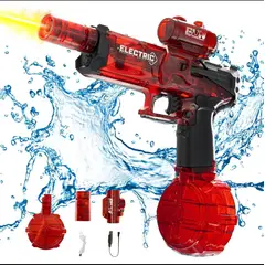 GENERICO - Pistola de Agua Eléctrica Automática con Tambor de Alta Capacidad y Mira