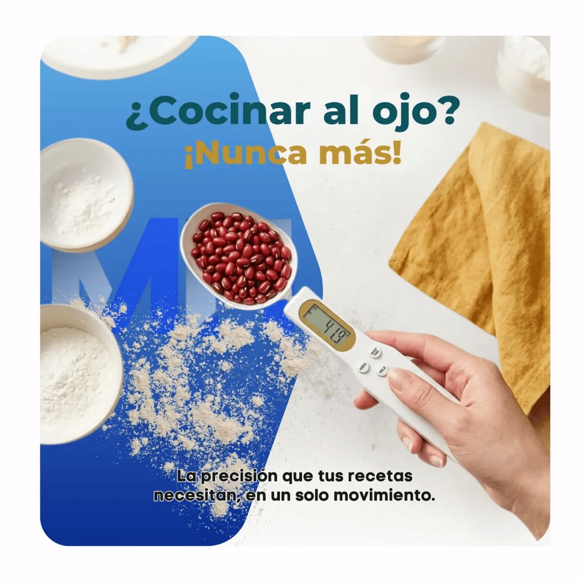 GENERICO - Cuchara Medidora Digital Bascula Balanza Precision 500g Blanco