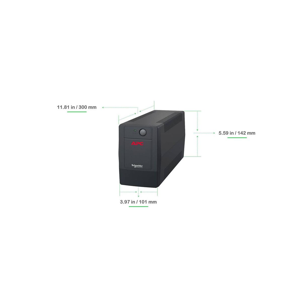 APC - UPS APC Easy UPS BVG de 1600VA 900W, 4 Tomas Universales, AVR