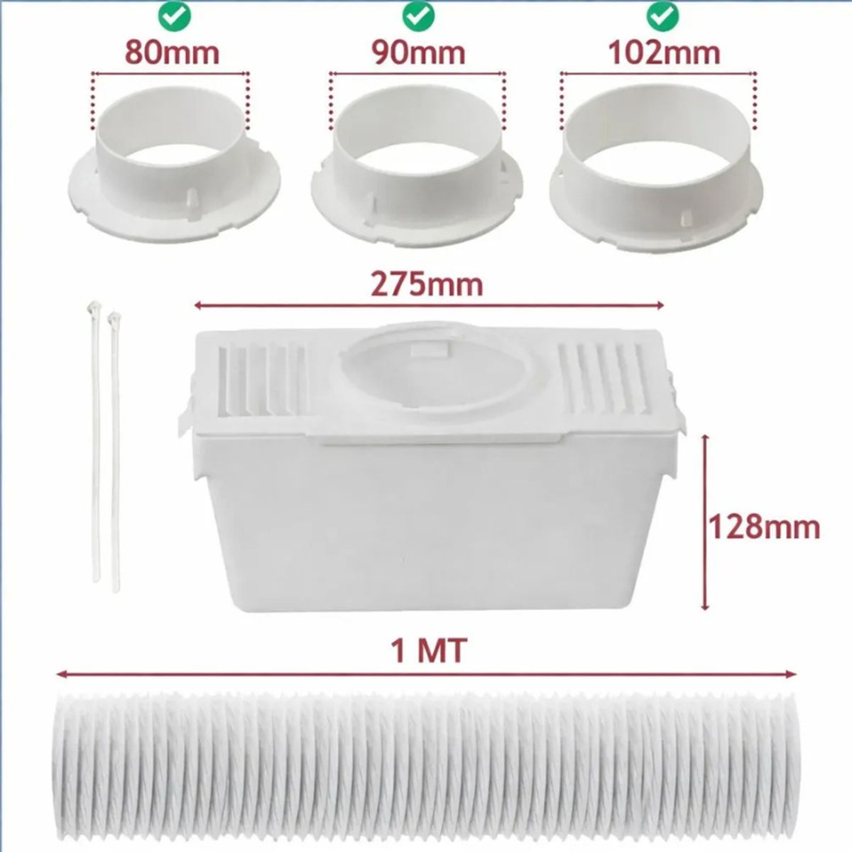 GENERICO - Caja Condensadora para Secadora Universal Sin Salida 1m