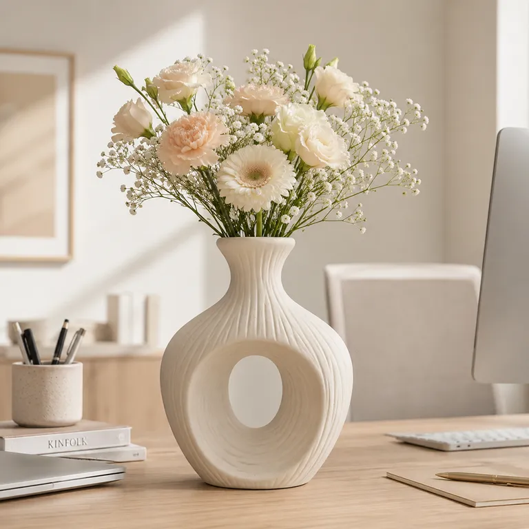 Florero Jarrón Cerámica Decorativos Para Mesa