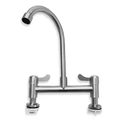 GENERICO - Llave Grifo Combinacion Para Lavaplatos Color Plateado Acabado Acero inoxidable BELUG