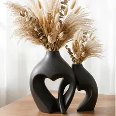 GENERICO - PACK 2 FLORERO DE CERAMICA CORAZÓN