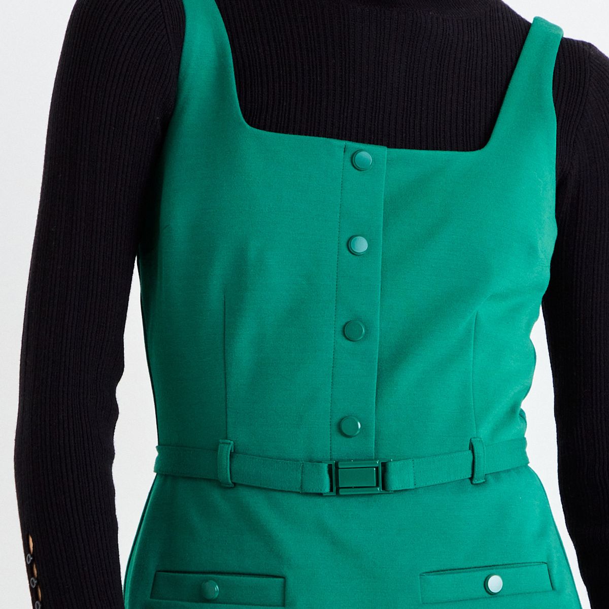 IO - Vestido Liso Mujer Verde Io