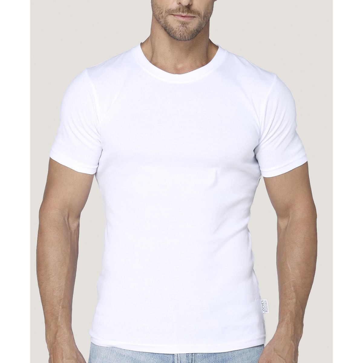 LADY GENNY - Camiseta Cotton Rib Manga Corta Cuello Redondo