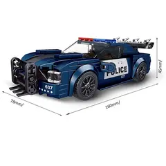 SLUBAN - Auto Policia Antibarricadas 405 Pzs, Compatible Lego