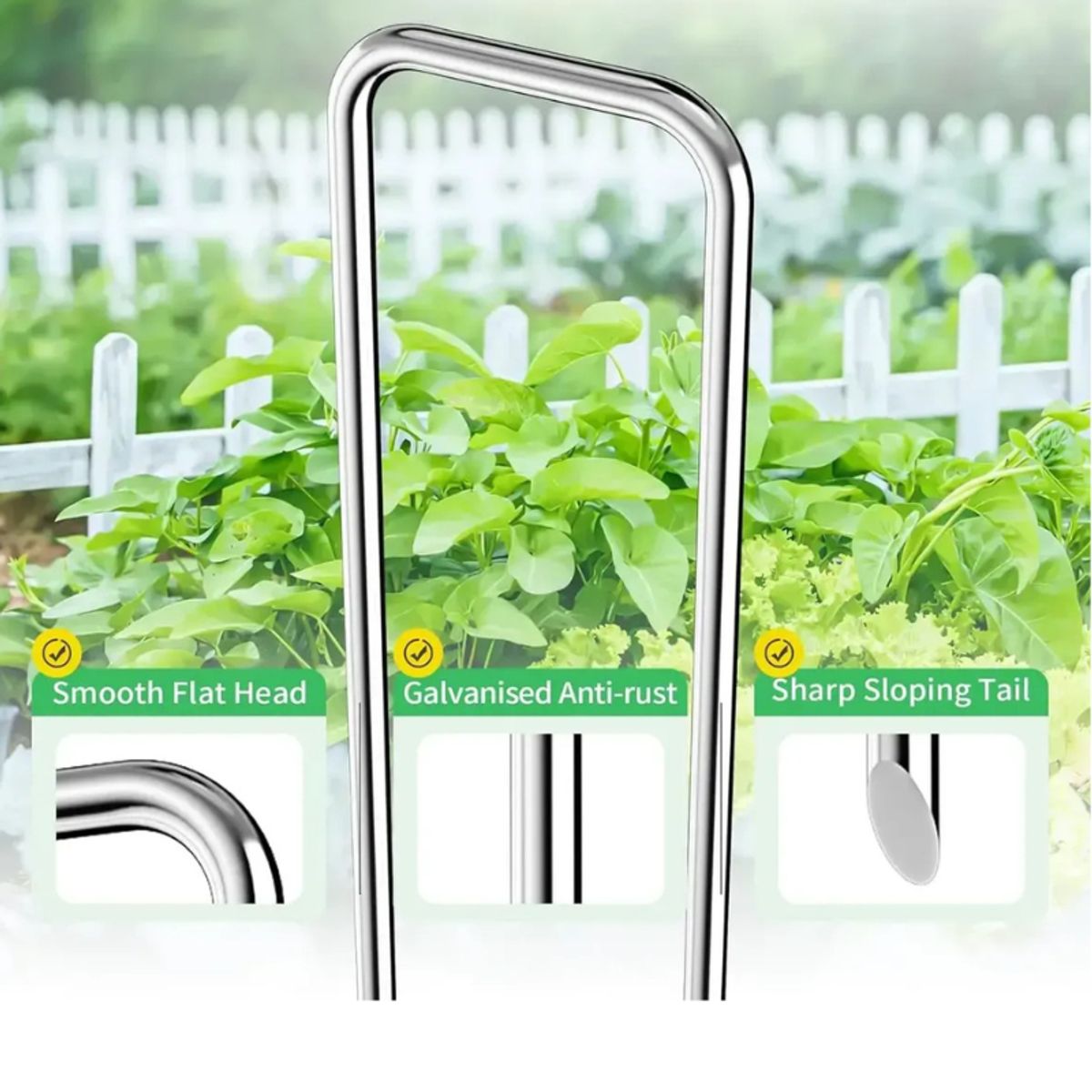 GENERICO - Grapas para Césped Pasto Artificial Estacas De Tierra 50pcs generico
