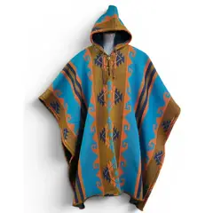 MORLAN - Poncho Ecuatoriano 100% Lana de Oveja Repelente al agua Anzestral