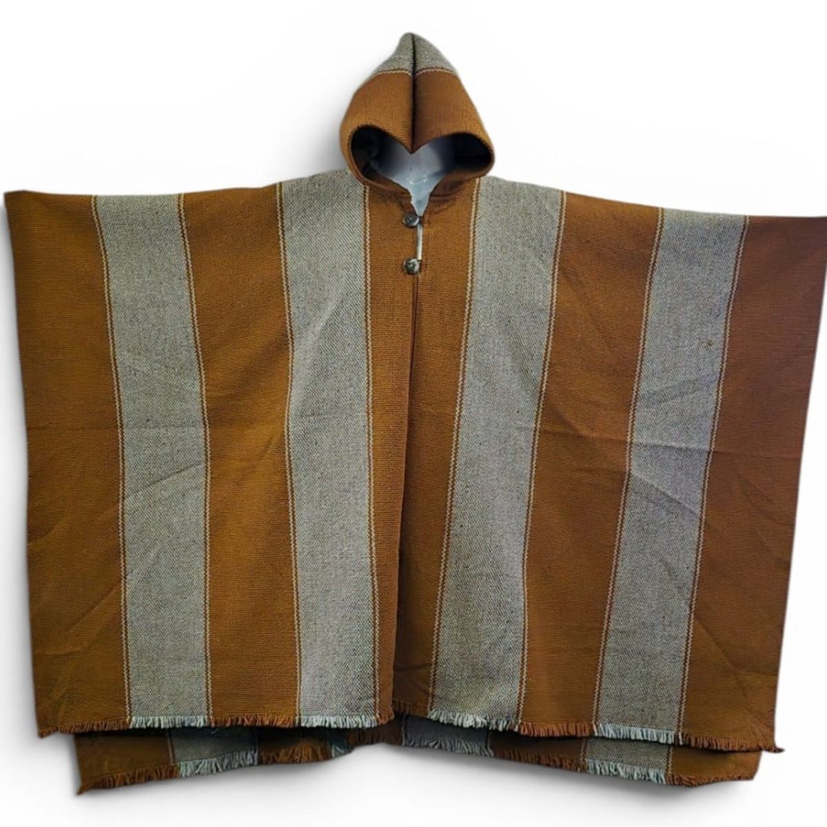 MORLAN - Poncho Ecuatoriano de Lana de Oveja Repelente al agua 100% Lana