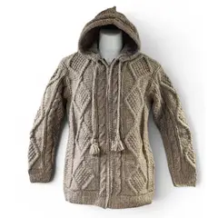 MORLAN - Chaleco de Lana de Oveja con capucha y cierre Unisex