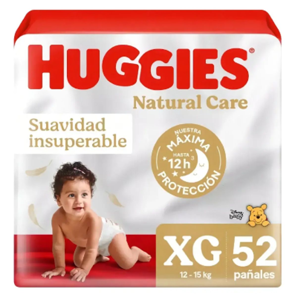 HUGGIES - Pañales Huggies Natural Care XG 52 Uds