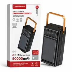 GENERICO - Cargador Bateria Externa 50000mah Powerbank Led Carga Solar