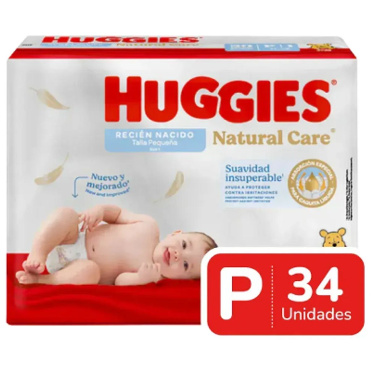 HUGGIES - Pañales Huggies Natural Care P 34 Uds