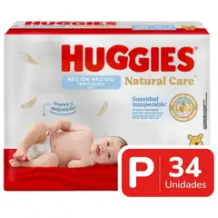HUGGIES - Pañales Natural Care P 34 Uds