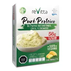 REVITTA WELLNESS - Puré Vegano Instantáneo Proteico Sabor Ciboulette 250 Grs.